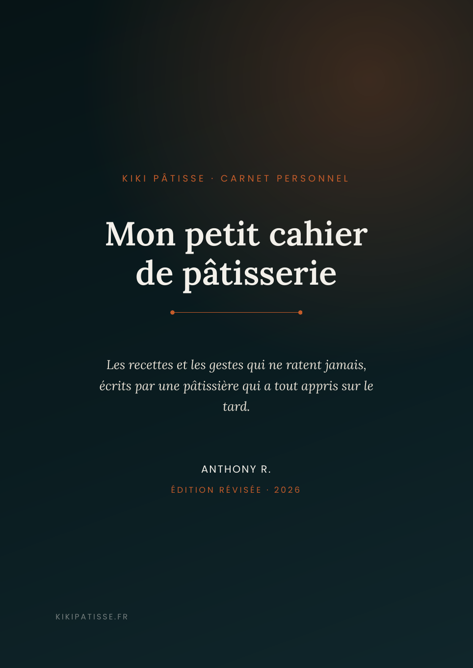 Couverture : Mon petit cahier de pâtisserie
