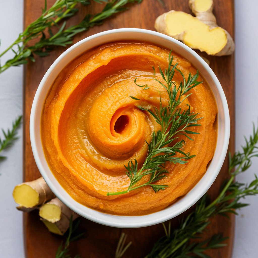 puree-patates-douces-gingembre