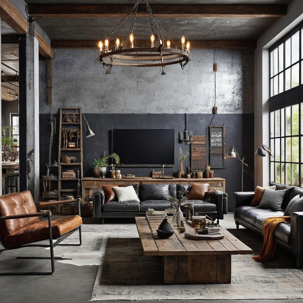 style-industriel-salon