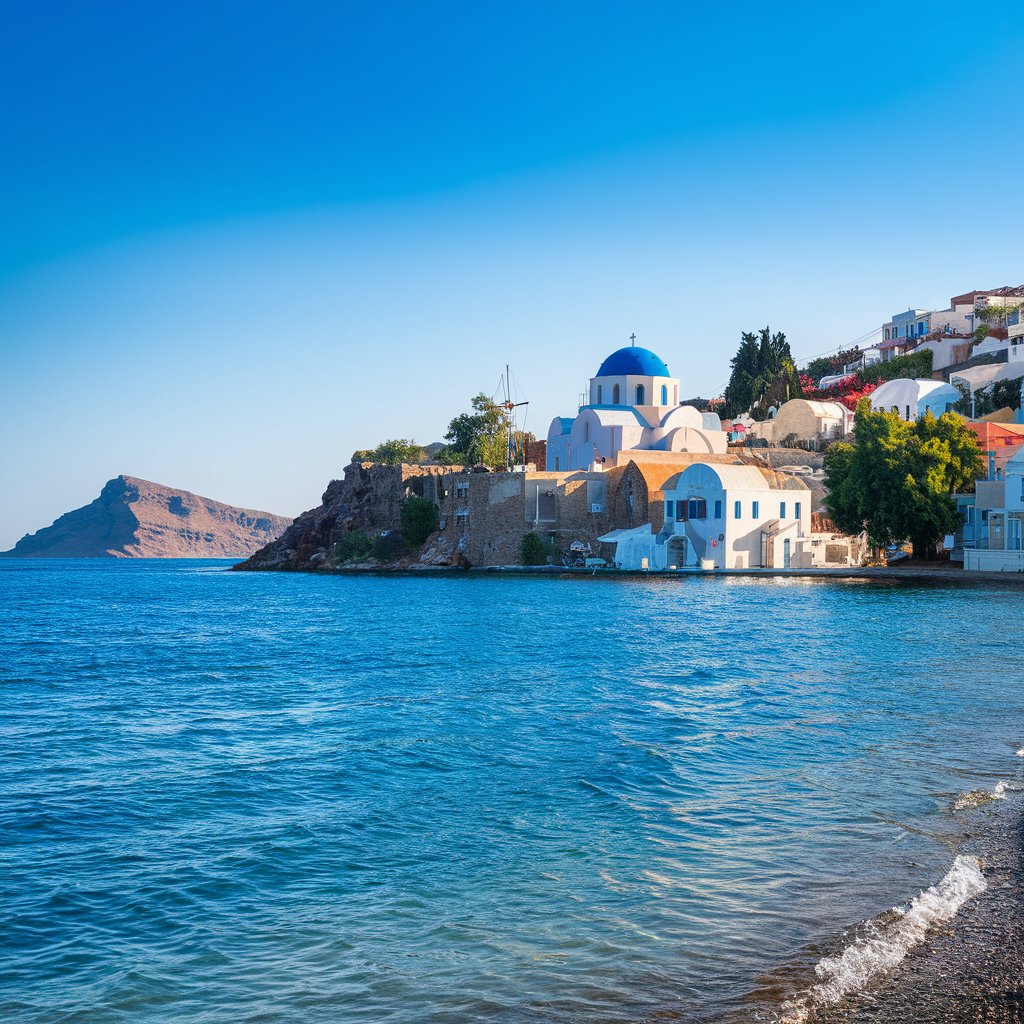 Grèce vue de la plage