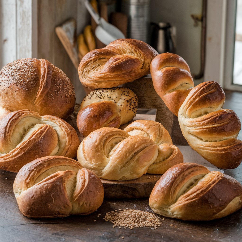 petits-pains-au-levain petits pains au levain de différentes tailles et formes