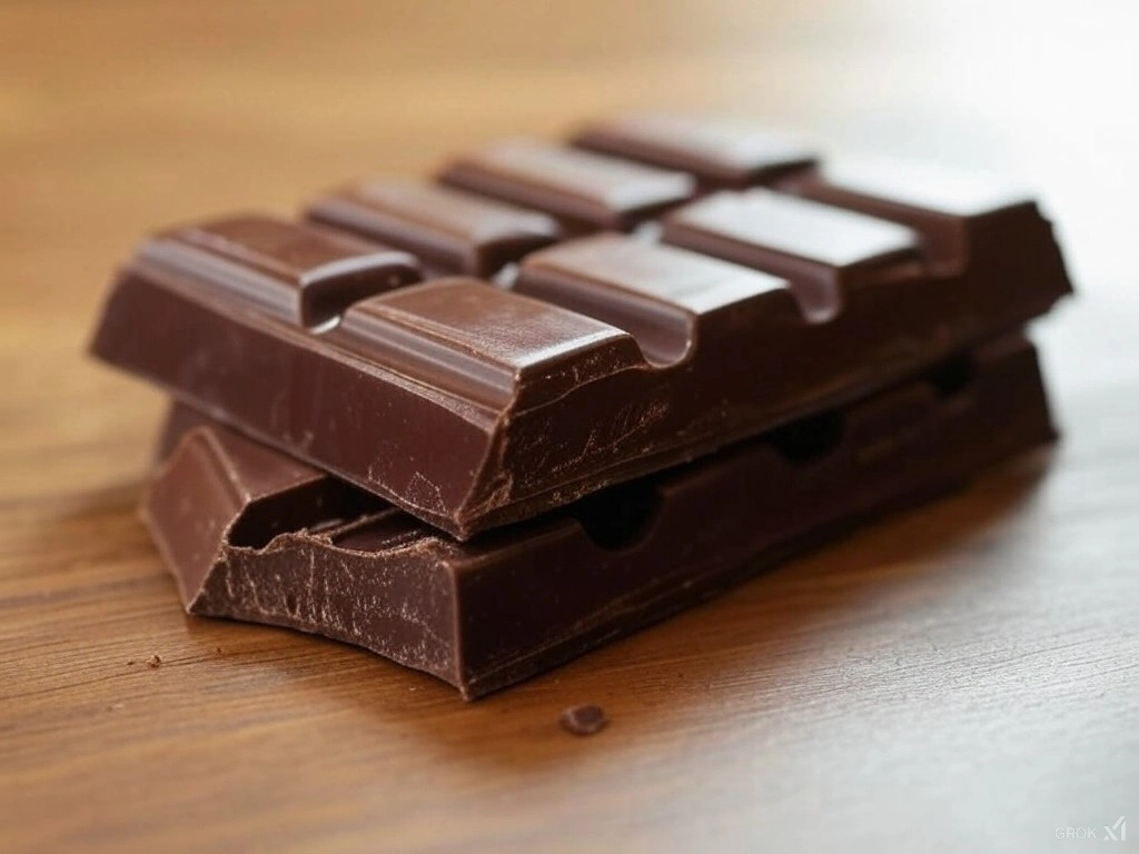chocolat carrés de chocolat