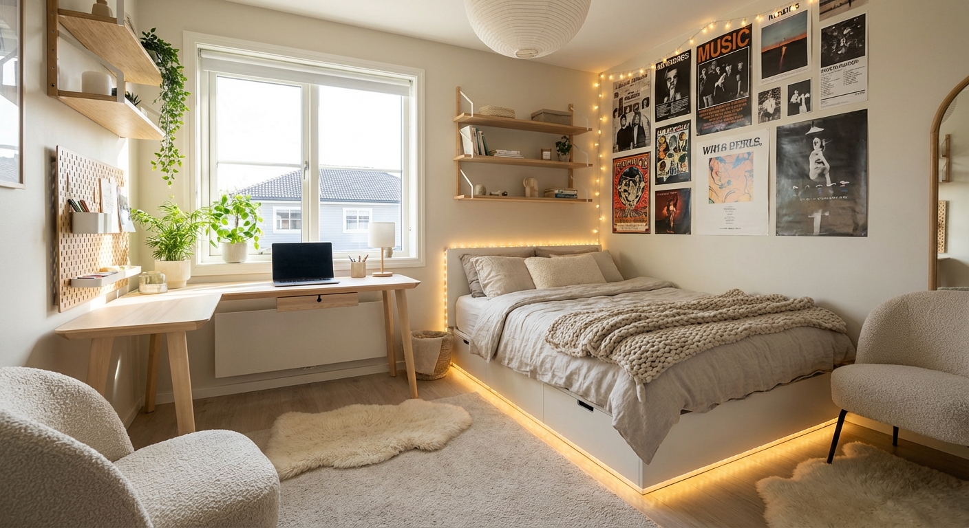 découvrez nos astuces déco pour transformer la chambre de votre ado en un espace moderne et personnalisé, loin de la chambre d'enfant, adapté à ses goûts et besoins.