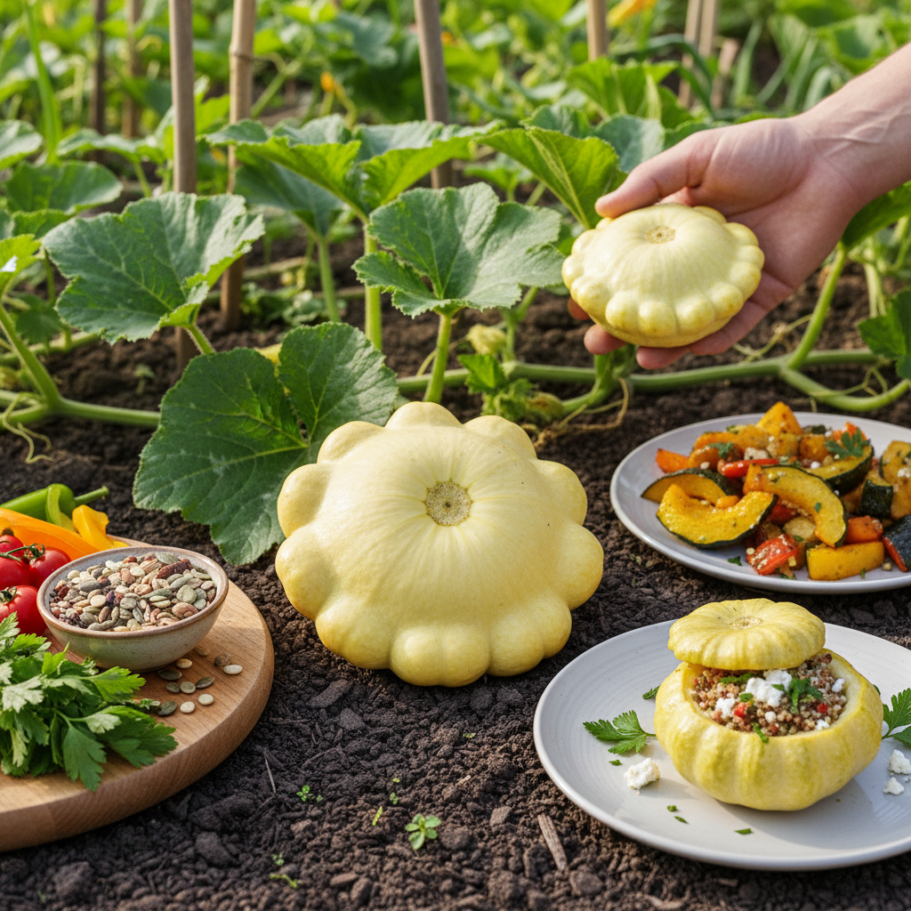 découvrez tout sur le patisson : conseils de culture, bienfaits pour la santé et recettes savoureuses pour le cuisiner facilement.