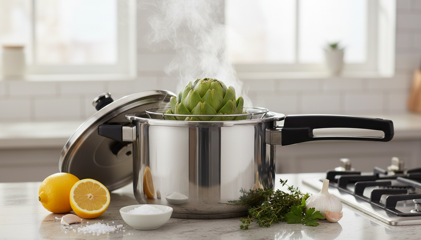 découvrez nos astuces et conseils pour une cuisson rapide de l'artichaut en cocotte minute, pour un plat savoureux et parfaitement cuit en un temps record.