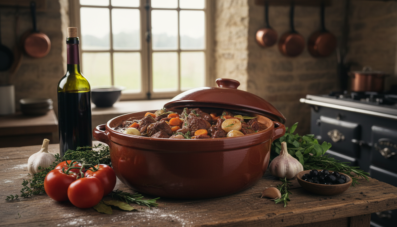 découvrez notre recette traditionnelle de daube provençale, un classique du sud de la france. apprenez à préparer ce savoureux plat mijoté pour un repas authentique et convivial.